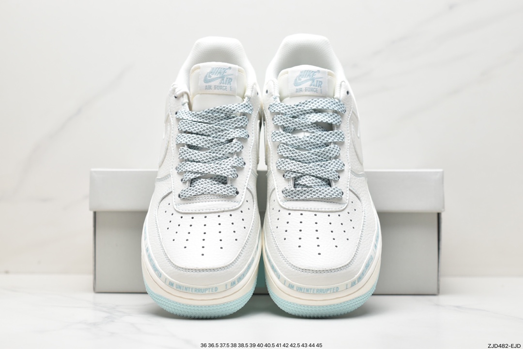 240 Air Force 1'07 Low”Milk White/Mint”空军一号板鞋“皮革米白薄荷绿车线”PD3699-808