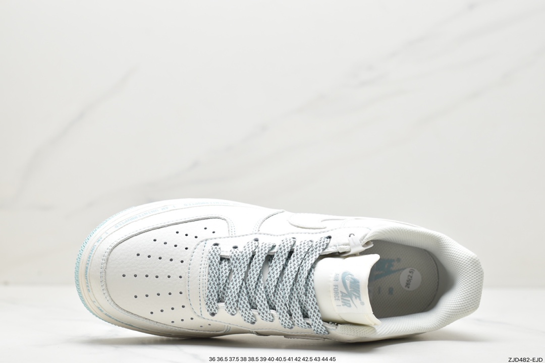 240 Air Force 1'07 Low”Milk White/Mint”空军一号板鞋“皮革米白薄荷绿车线”PD3699-808