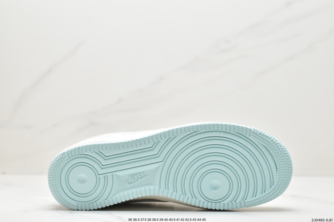 240 Air Force 1'07 Low”Milk White/Mint”空军一号板鞋“皮革米白薄荷绿车线”PD3699-808