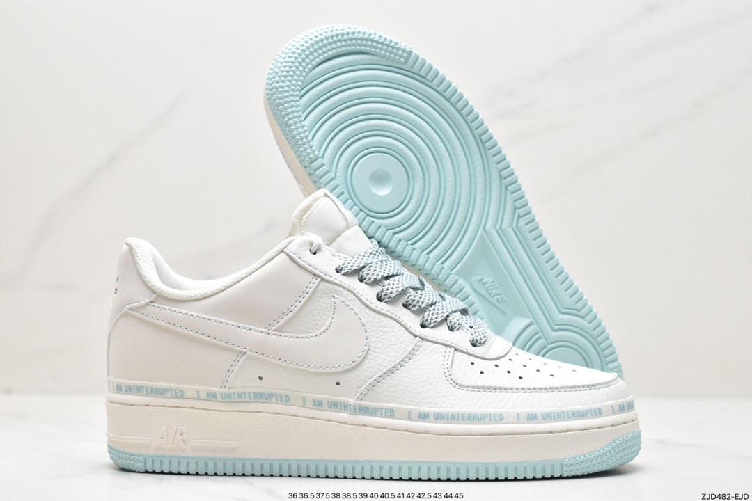 240 Air Force 1'07 Low”Milk White/Mint”空军一号板鞋“皮革米白薄荷绿车线”PD3699-808