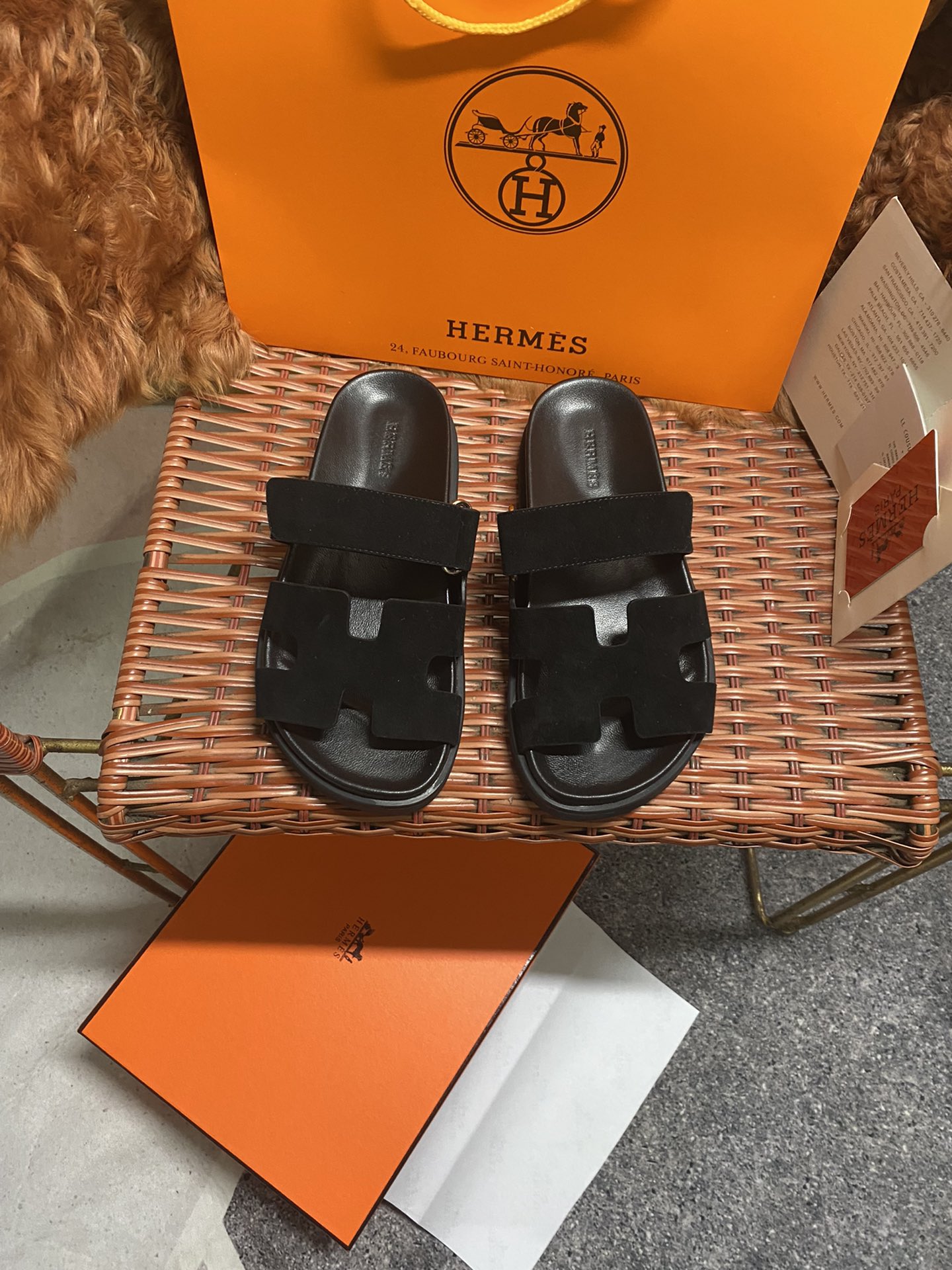 Hermes Schoenen Sandalen Unisex Hertenvacht Schapenvacht TPU