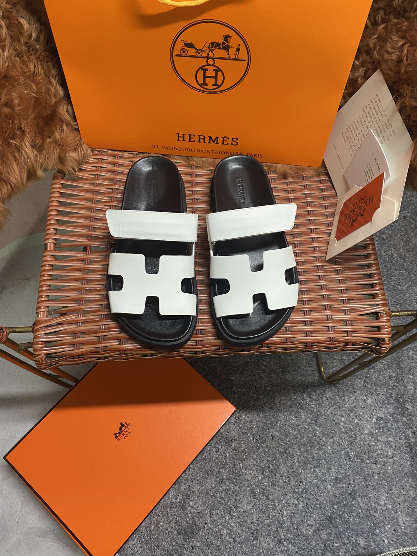 Hermes Schoenen Sandalen Unisex Hertenvacht Schapenvacht TPU