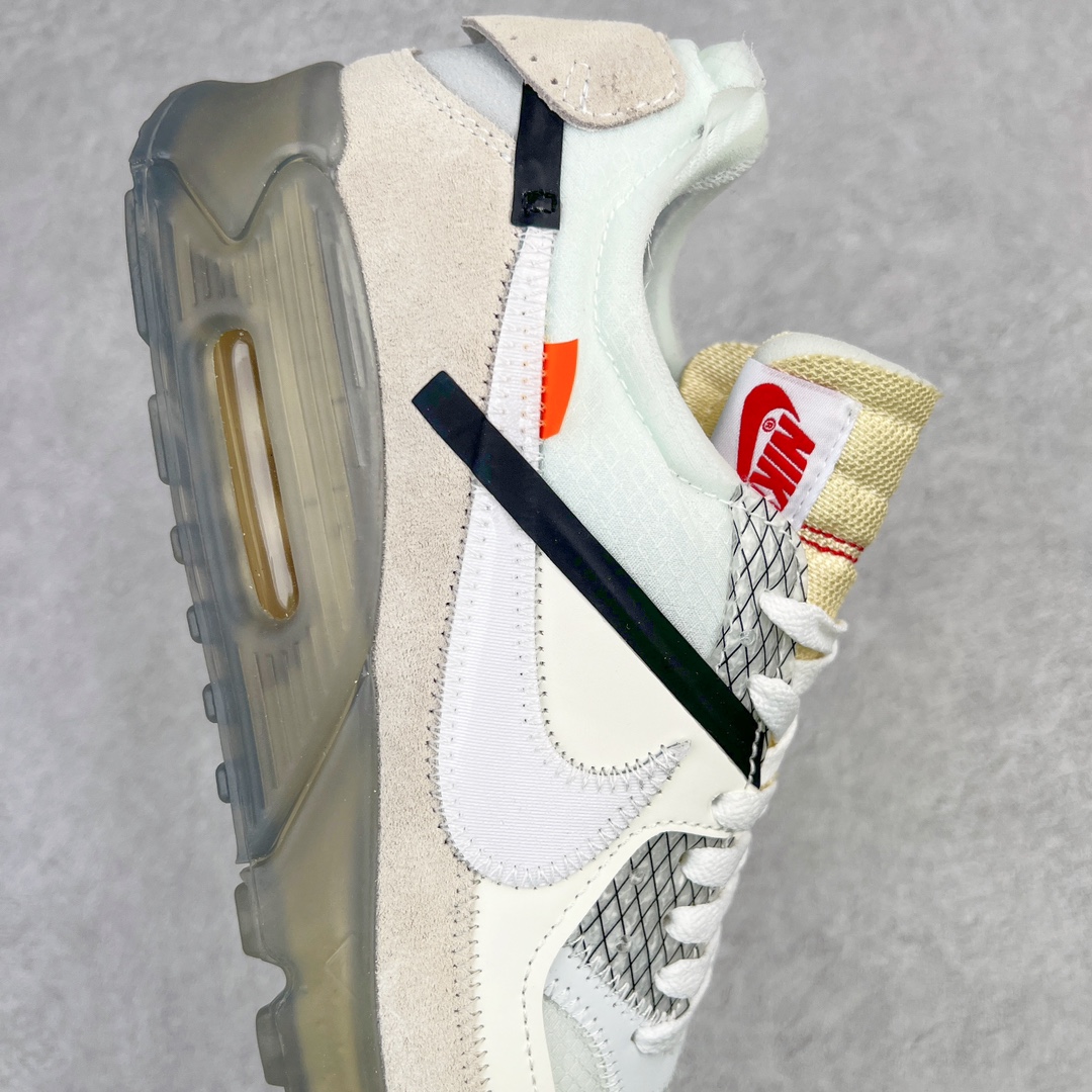 图片[6]-💰300 ＃WD纯原 OFF-WHITE x NK Air MAX 90 The Ten OW 联名白色 AA7293-100 全套原纸板楦头开发 最原汁原味的灵魂版型 重金购入原鞋不断校对 采用公司原材料网纱以及原厂模具数据档案开发制造 100%纯正鞋型 公司正确鞋面纹路 使用原气垫底面组装 原厂鞋舌厚度海绵 多道万能车电脑针车工艺 锁边效果媲美原鞋 独立大底组合模具 由六个分离部分拼接 原厂高频侧边字体模油墨印刷 字体全部对应 原厂高弹材质鞋垫 回弹性跟公司一致 原中底布缝合走线以及注脚孔和钢印都是与公司同步一致 校准原鞋标 原厂指定鞋盒侧标油墨打印 配原三色鞋带以及原厂防掉包扣 各种纯原细节鉴定 区别市面任何版本 Size：36 36.5 37 38 38.5 39 40 40.5 41 42 42.5 43 44 44.5 45 46 47.5 编码：by3936070-运动鞋