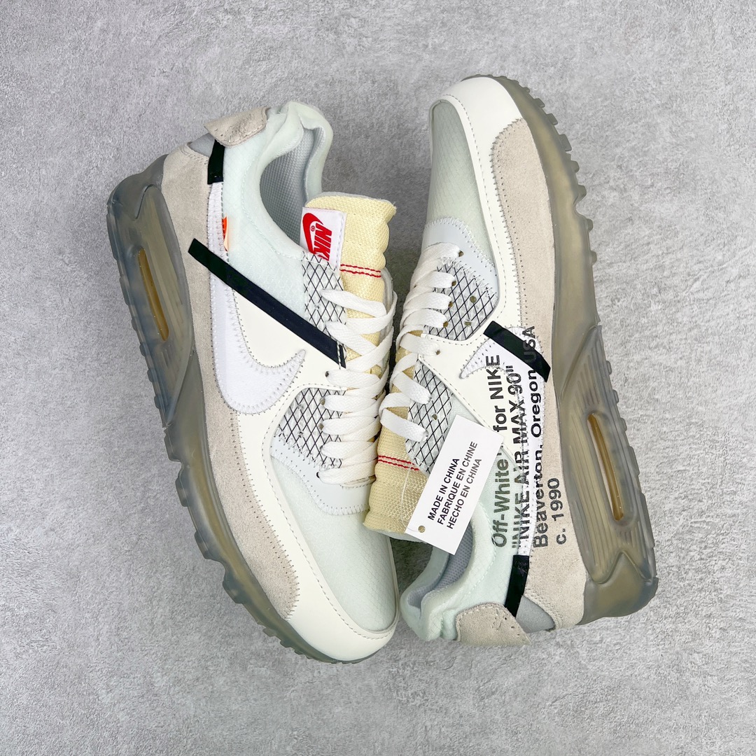 图片[3]-💰300 ＃WD纯原 OFF-WHITE x NK Air MAX 90 The Ten OW 联名白色 AA7293-100 全套原纸板楦头开发 最原汁原味的灵魂版型 重金购入原鞋不断校对 采用公司原材料网纱以及原厂模具数据档案开发制造 100%纯正鞋型 公司正确鞋面纹路 使用原气垫底面组装 原厂鞋舌厚度海绵 多道万能车电脑针车工艺 锁边效果媲美原鞋 独立大底组合模具 由六个分离部分拼接 原厂高频侧边字体模油墨印刷 字体全部对应 原厂高弹材质鞋垫 回弹性跟公司一致 原中底布缝合走线以及注脚孔和钢印都是与公司同步一致 校准原鞋标 原厂指定鞋盒侧标油墨打印 配原三色鞋带以及原厂防掉包扣 各种纯原细节鉴定 区别市面任何版本 Size：36 36.5 37 38 38.5 39 40 40.5 41 42 42.5 43 44 44.5 45 46 47.5 编码：by3936070-运动鞋