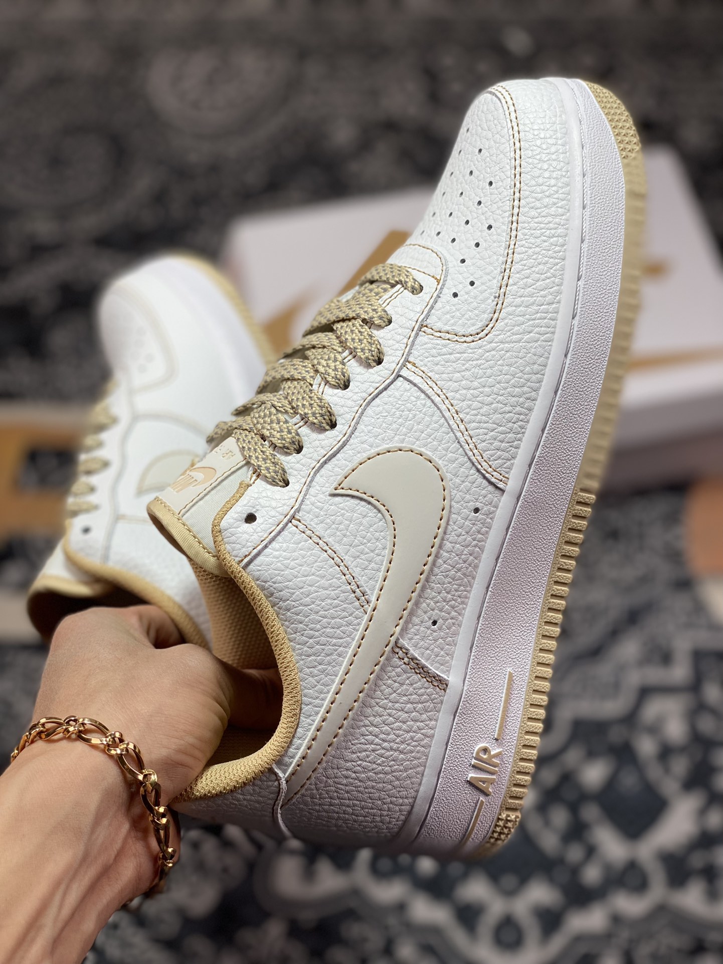 240 Nike Air Force 1 Low"MORE THAN____"空军一号低帮“白浅棕签名涂鸦”DF3266-053