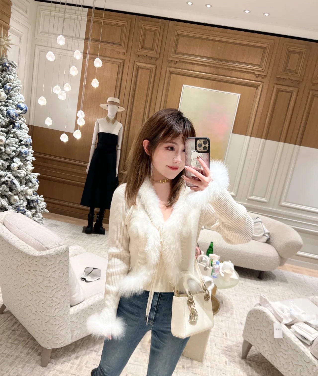 Dior Snow white lizard skin lady