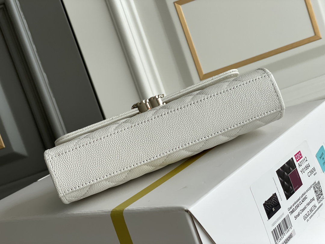 🌼白金版▪️正品级 包装如图现货发售🌱皮穿链手柄𝐤𝐞𝐥𝐥𝐲手机包𝑪𝒉𝒂𝒏𝒆𝒍 𝟐𝟑𝐏｜白色♥𝐳𝐩级 大号