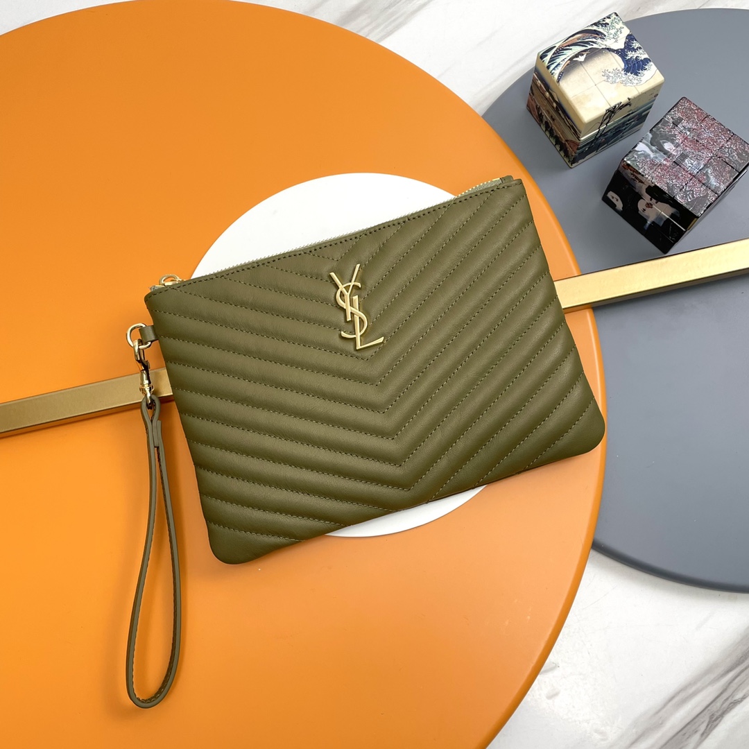 【Bolso de mano YSL 24cm】P Original YSL 𝑴𝒐𝒏𝒐𝒈𝒓𝒂𝒎_ Bolso de mano de archivo con paneles de jacquard, confeccionad…