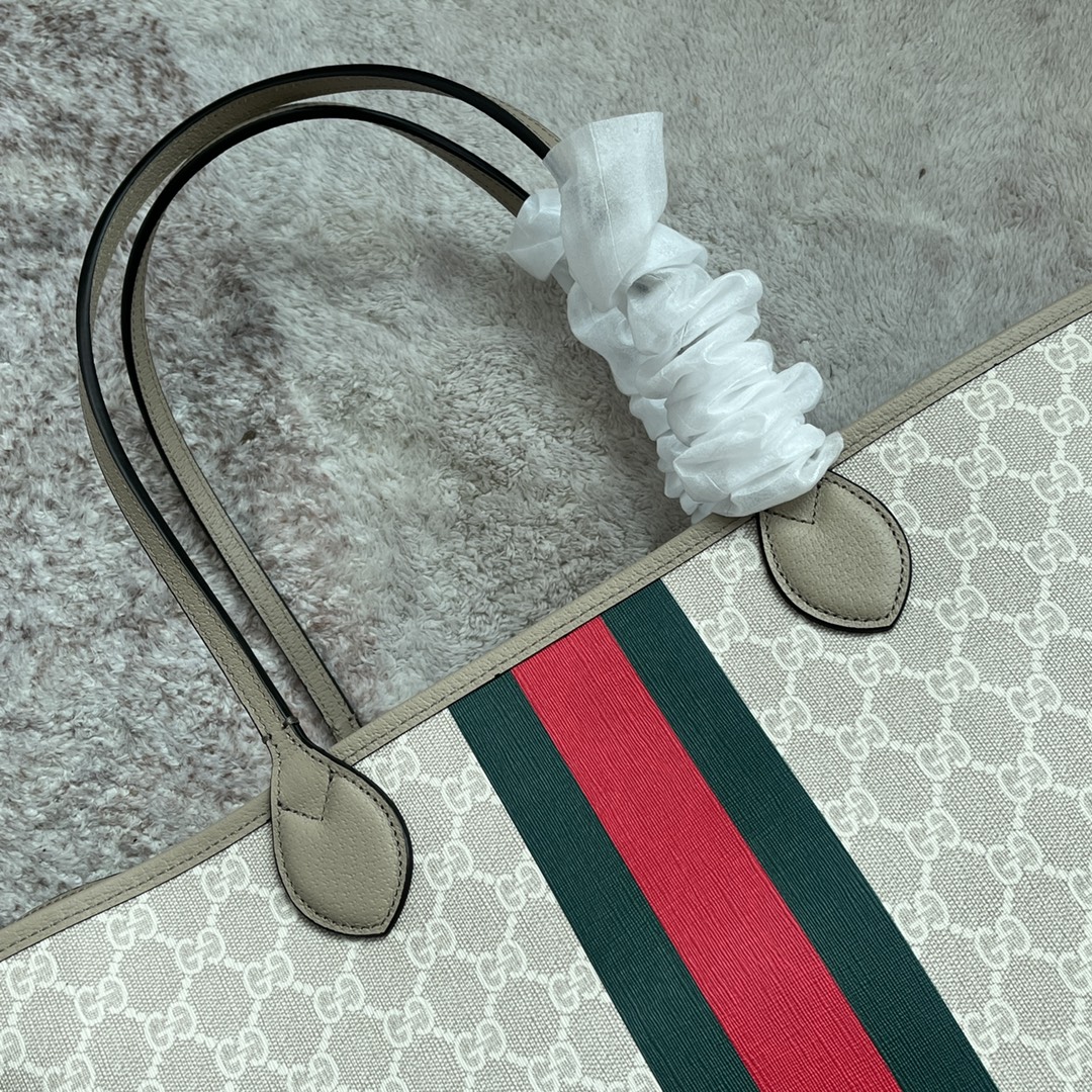 Gucci Beige GG Supreme with green and red Web tote everyday