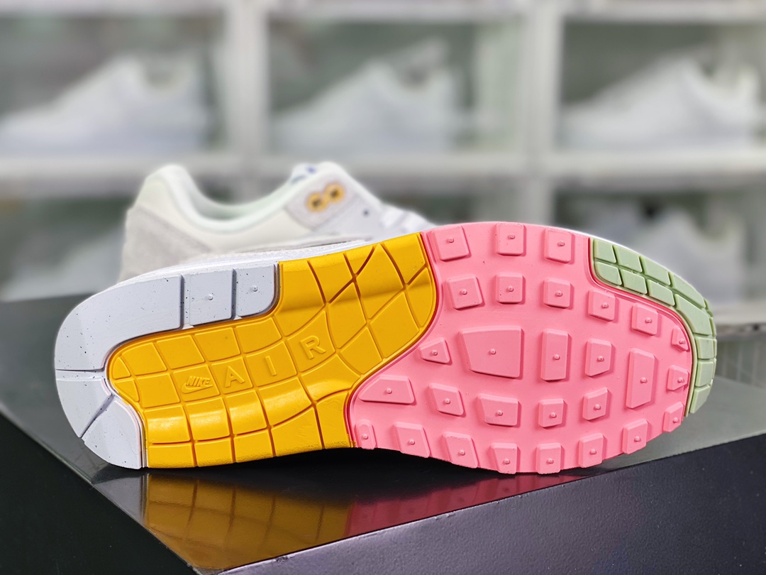 200 Wmns Air Max 1 Premium”Pom Pom Polka Dot”初代复古气垫慢跑鞋“灰白毛球”FB4959-121