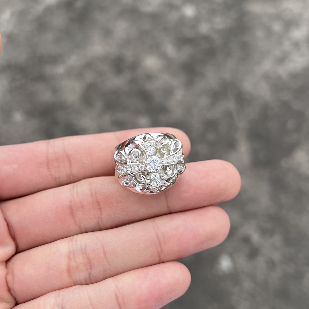 Ring, Custom Gold-Plated Diamond Setting