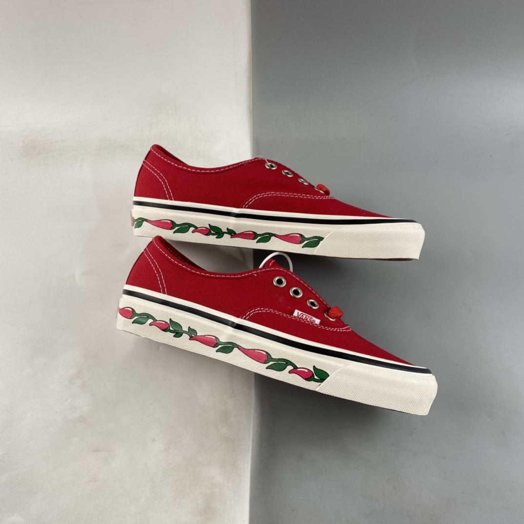 Vans Style 44 DX Anaheim retro red Valentine's Day personalized printed canvas shoes VN0A48VYFRK