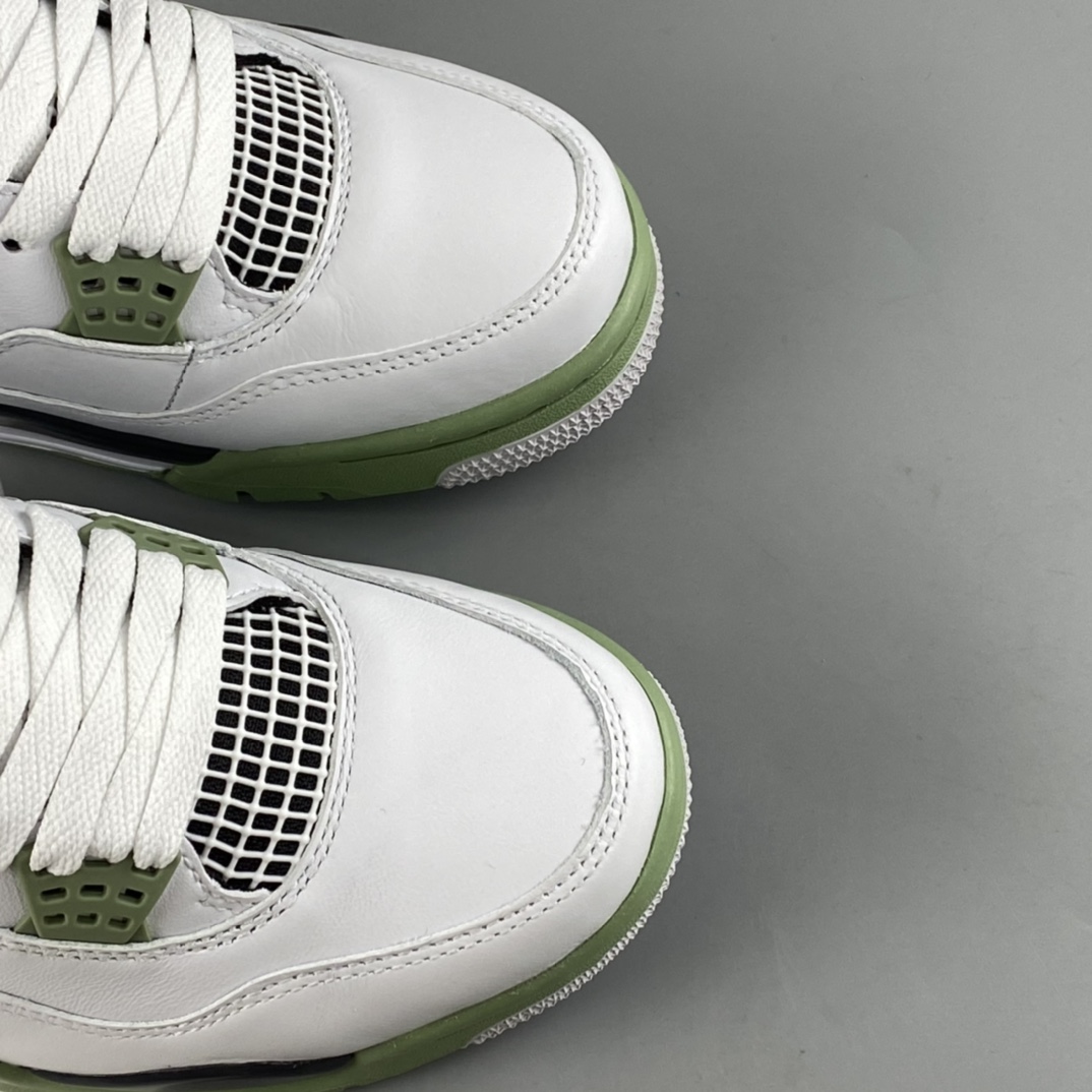 P450 Air Jordan 4 Retro”Seafoam”迈克尔·乔丹AJ4代中帮复古休闲运动文化篮球鞋“白黑浅绿”AQ9129-103