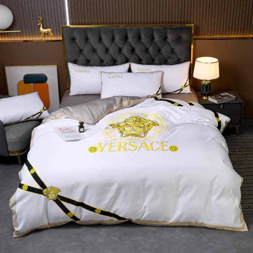 Versace Bedding Set,Luxury Washable Silk Bed Sheets Set,King Queen Size 1 Versace Bedding Set,Luxury Washable Silk Bed Sheets Set,King Queen Size