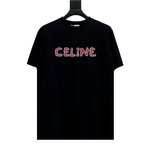 Celine Clothing T-Shirt Printing Boy Cotton Frosted Summer Collection Fashion Short Sleeve