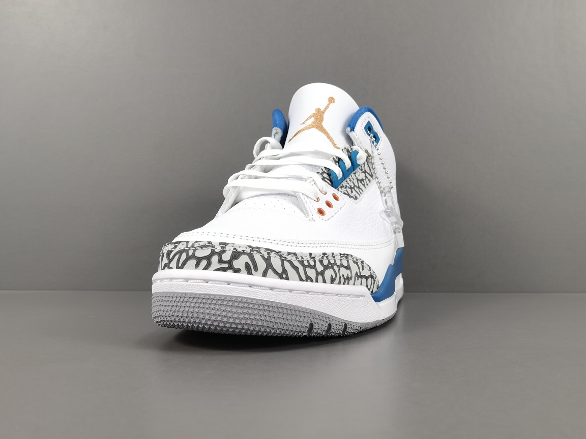 
【纯原：顶级AJ3】白蓝  Jordan Air Jordan 3 retro ＂wizards ＂潮