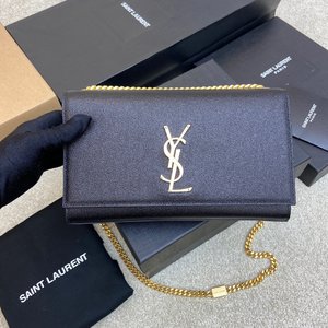 Yves Saint Laurent YSL Kate Crossbody & Shoulder Bags Black Cowhide Chains