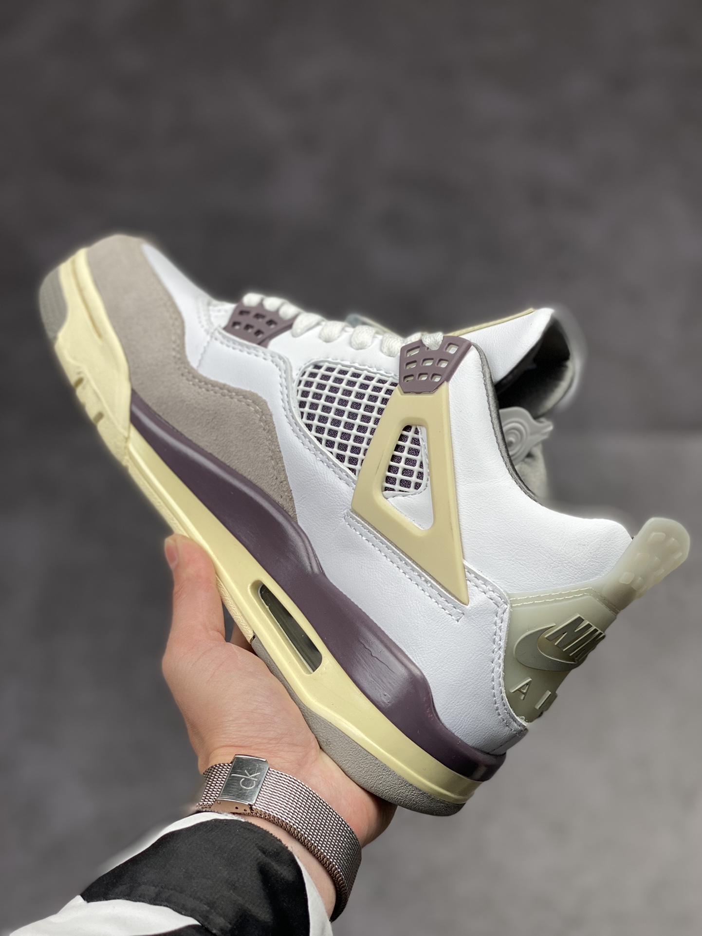 260 A Ma Maniére x Nike Air Jordan 4 Retro 米白灰 DH6927-068
