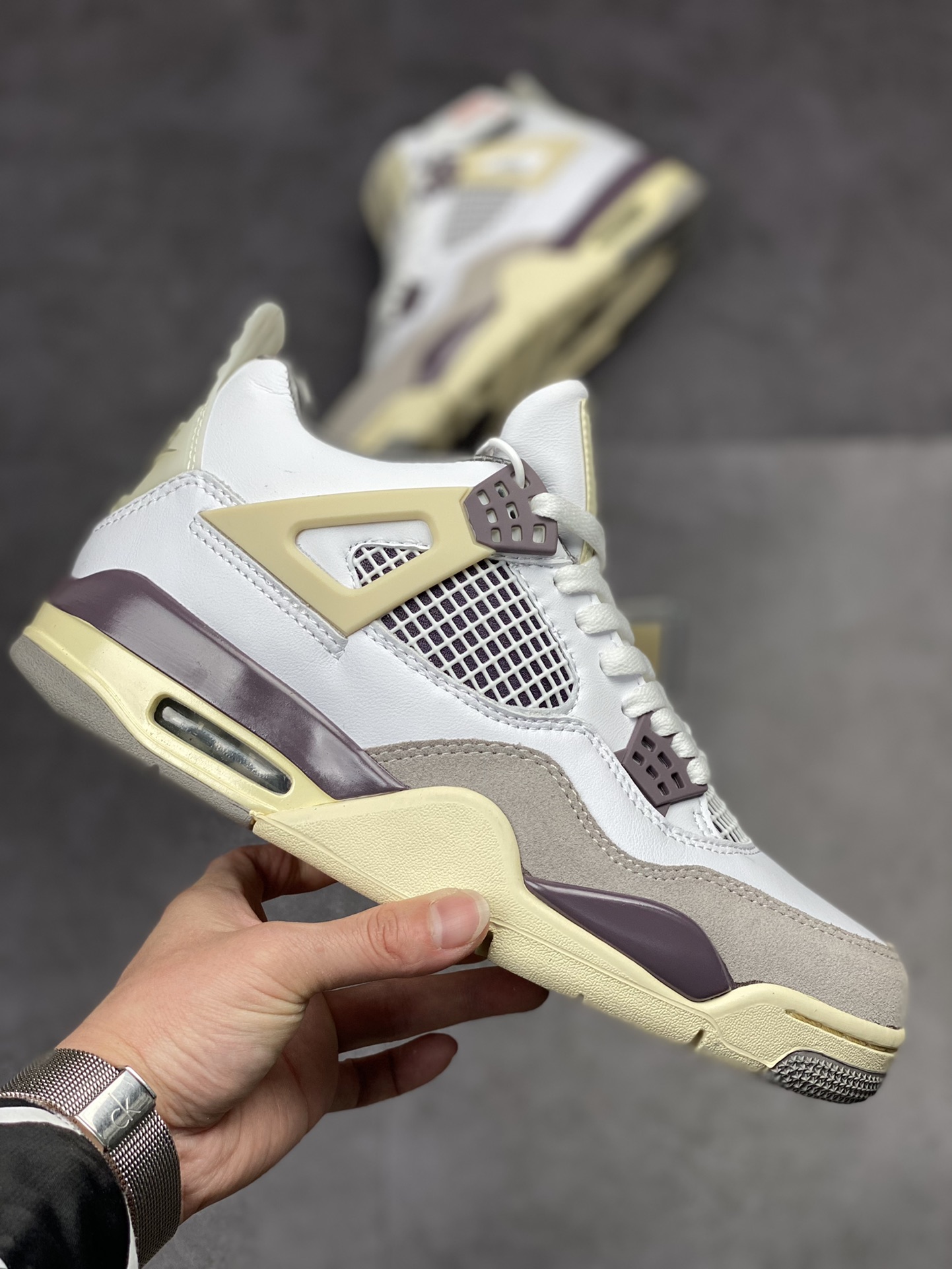 260 A Ma Maniére x Nike Air Jordan 4 Retro 米白灰 DH6927-068