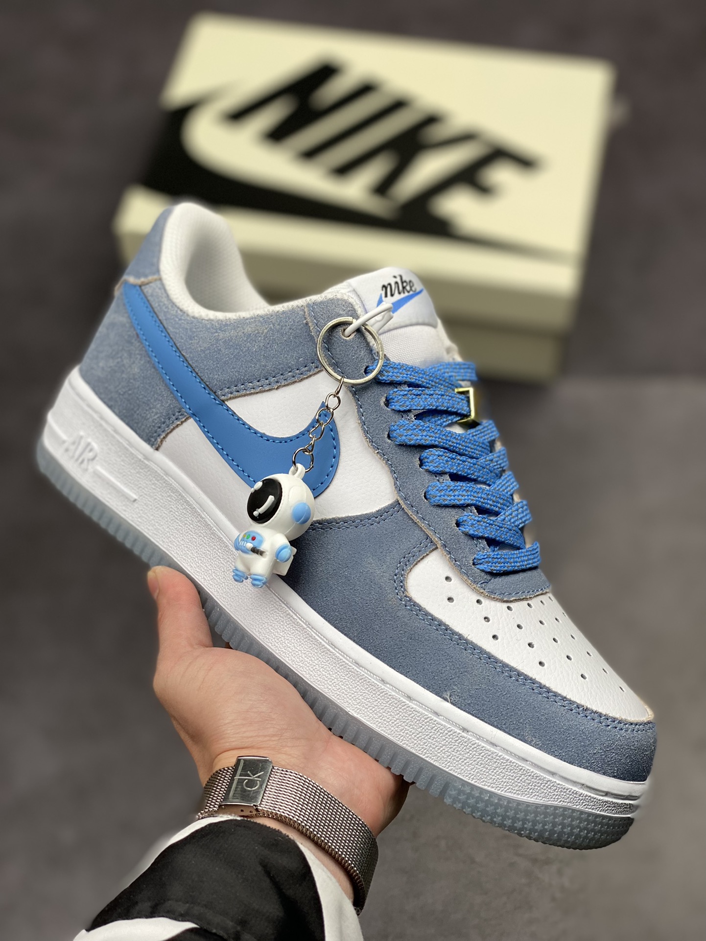 220 Nike Air Force 1 Low 07 白灰蓝宇航员DA8302-202