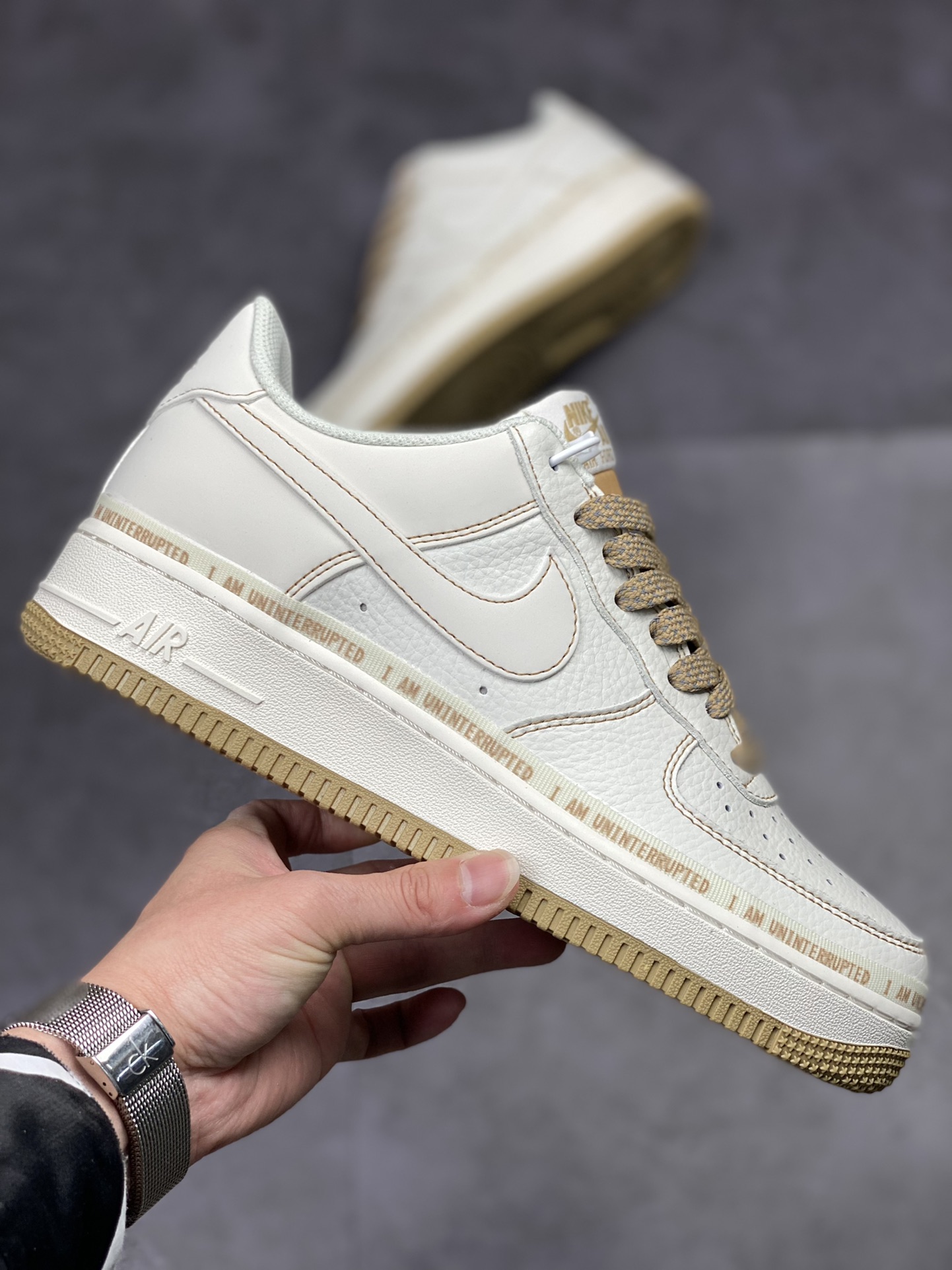 230 原盒内置涂鸦笔新版本 原版一致 Uninterrupted x Air Force 1 ”MORE THAN” “白棕签名涂鸦3M”UN0824-332