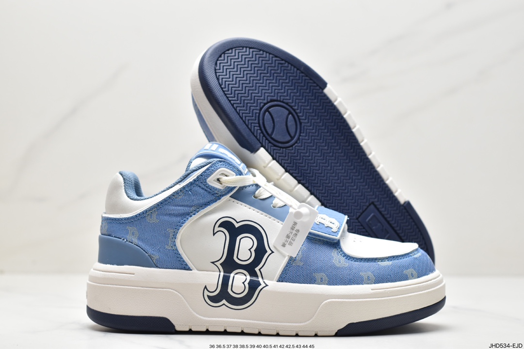 MLB Chunky Liner Senior Shoes Series NY Print New York Yankees Increased Thick Sole Versatile Casual Shoes 3ASXLM13N (C0002)