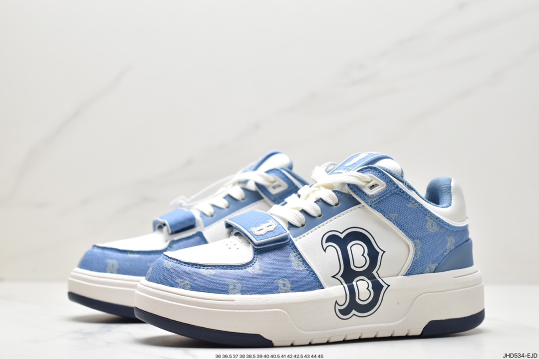 MLB Chunky Liner Senior Shoes Series NY Print New York Yankees Increased Thick Sole Versatile Casual Shoes 3ASXLM13N (C0002)