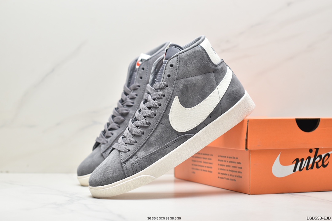 100 Nike Blazer Mid Retro 开拓者皮面高帮板鞋 AV9375-106