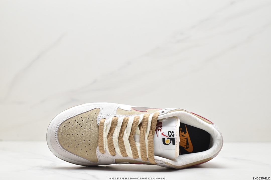 270 SB Dunk Low SE”85 Double Swoosh/Grey/Brown Bear”扣篮系列低帮休闲运动滑板板鞋“麂皮浅棕双钩小熊”DO9457-100 尺码：36 36.5 37.5 38 38.5 39 40 40.5 41 42 42.5 43 44 44.5 45 46 ID:ZKD535-EJD