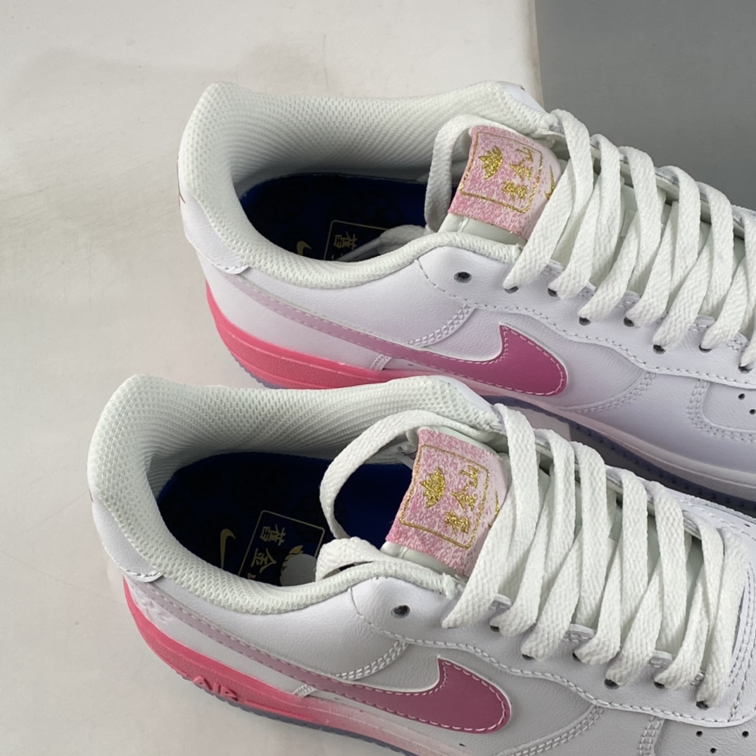 P200 Nike Air Force 1'07 Low 渐变白粉色休闲板鞋 FD0778-100