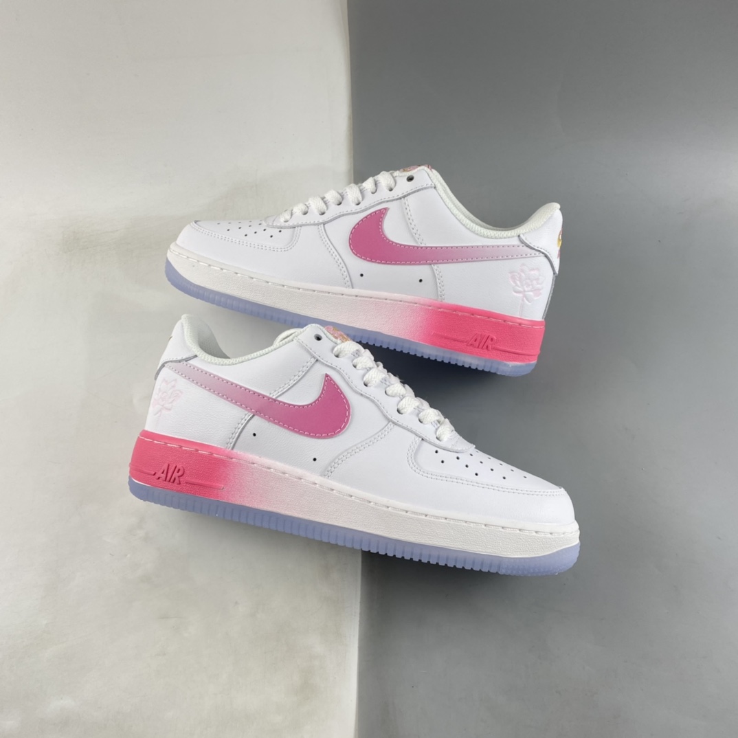 P200 Nike Air Force 1’07 Low 渐变白粉色休闲板鞋 FD0778-100