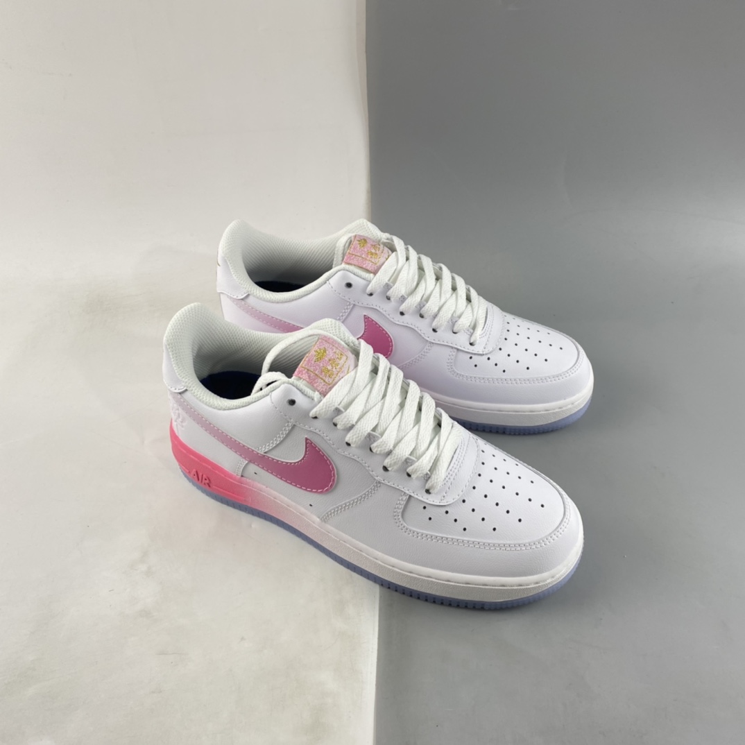 P200 Nike Air Force 1'07 Low 渐变白粉色休闲板鞋 FD0778-100