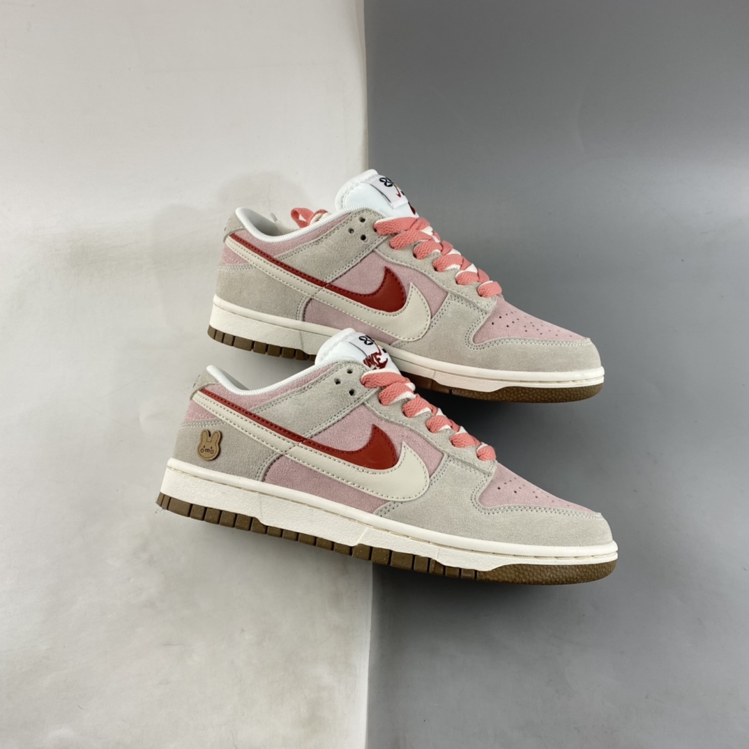 P260 Nike SB Dunk Low SE”85 Double Swoosh/Grey/Pink/Rabbit” 扣篮系滑板板鞋DO9457-110