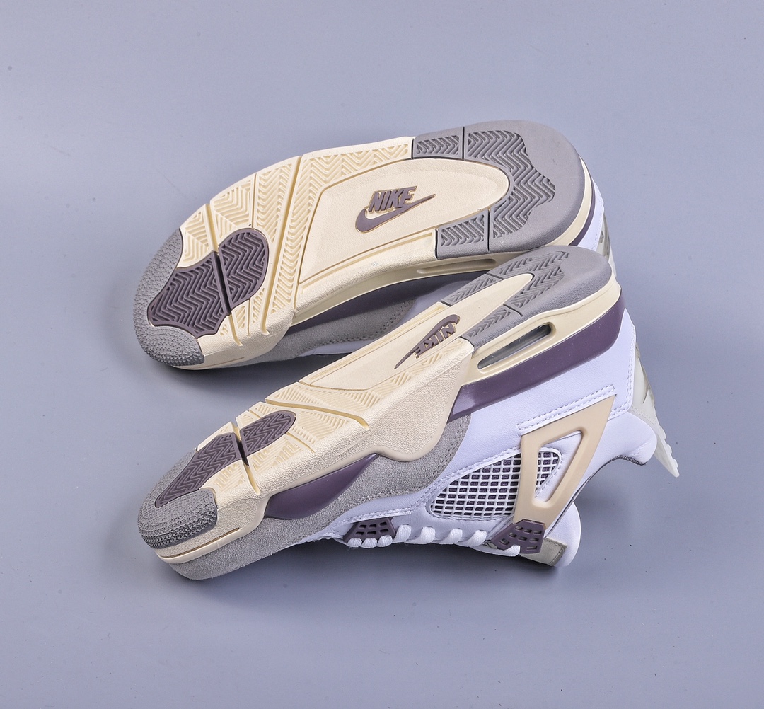 加强性价比A Ma Maniere x Air Jordan 4 ”Violet Ore” 米白灰 DH6927-068