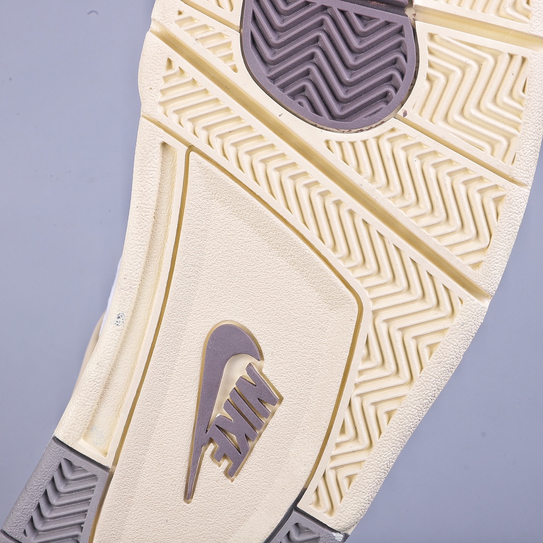 加强性价比A Ma Maniere x Air Jordan 4 ”Violet Ore” 米白灰 DH6927-068