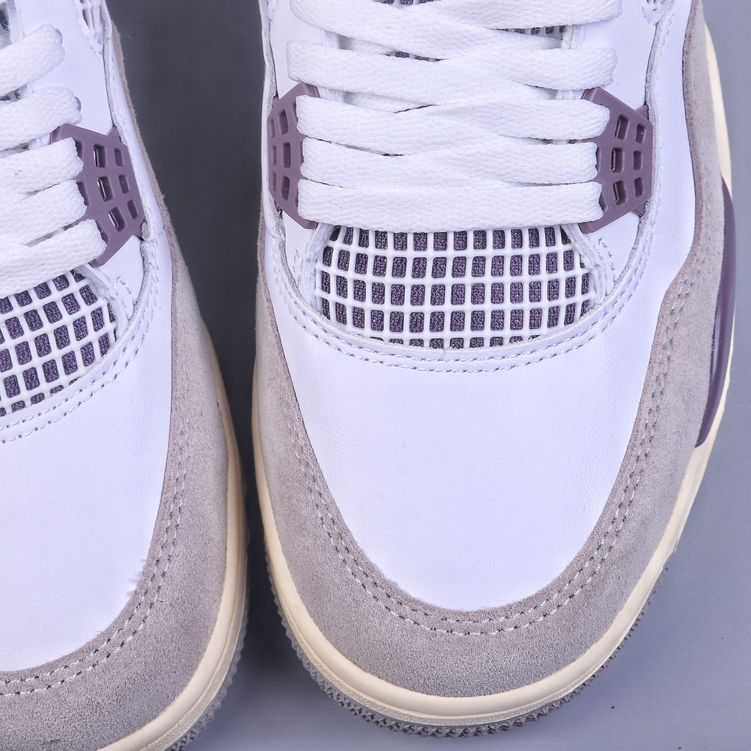 加强性价比A Ma Maniere x Air Jordan 4 ”Violet Ore” 米白灰 DH6927-068