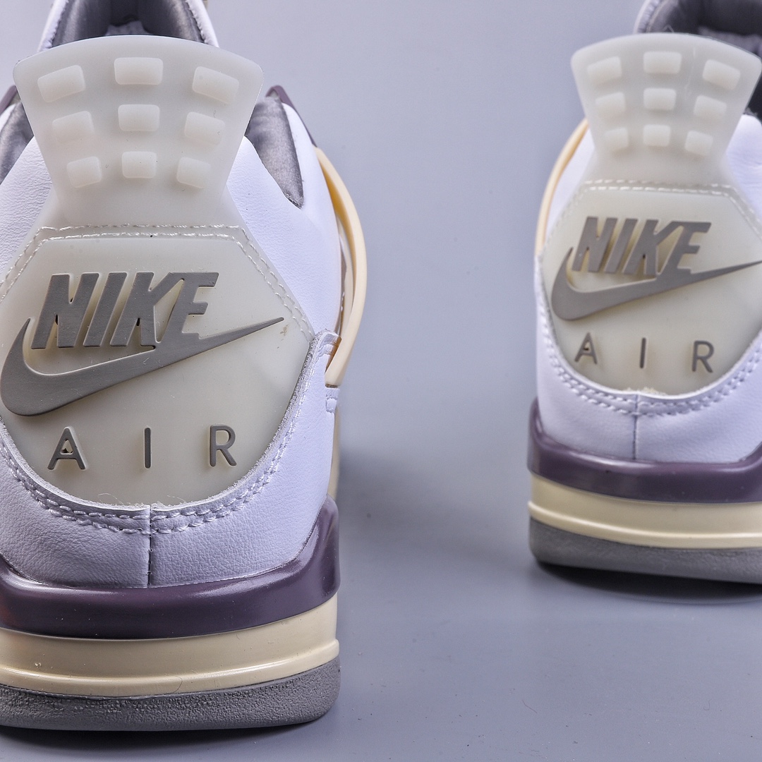 加强性价比A Ma Maniere x Air Jordan 4 ”Violet Ore” 米白灰 DH6927-068