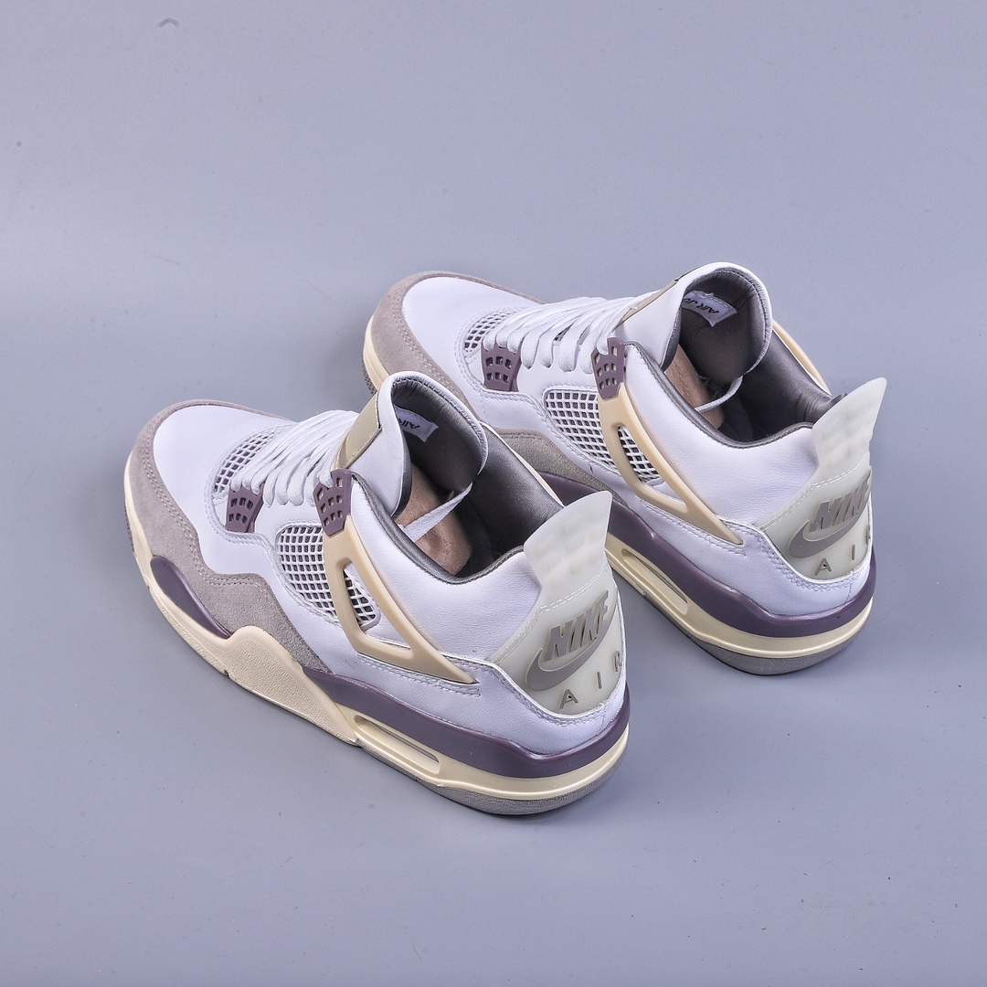 加强性价比A Ma Maniere x Air Jordan 4 ”Violet Ore” 米白灰 DH6927-068