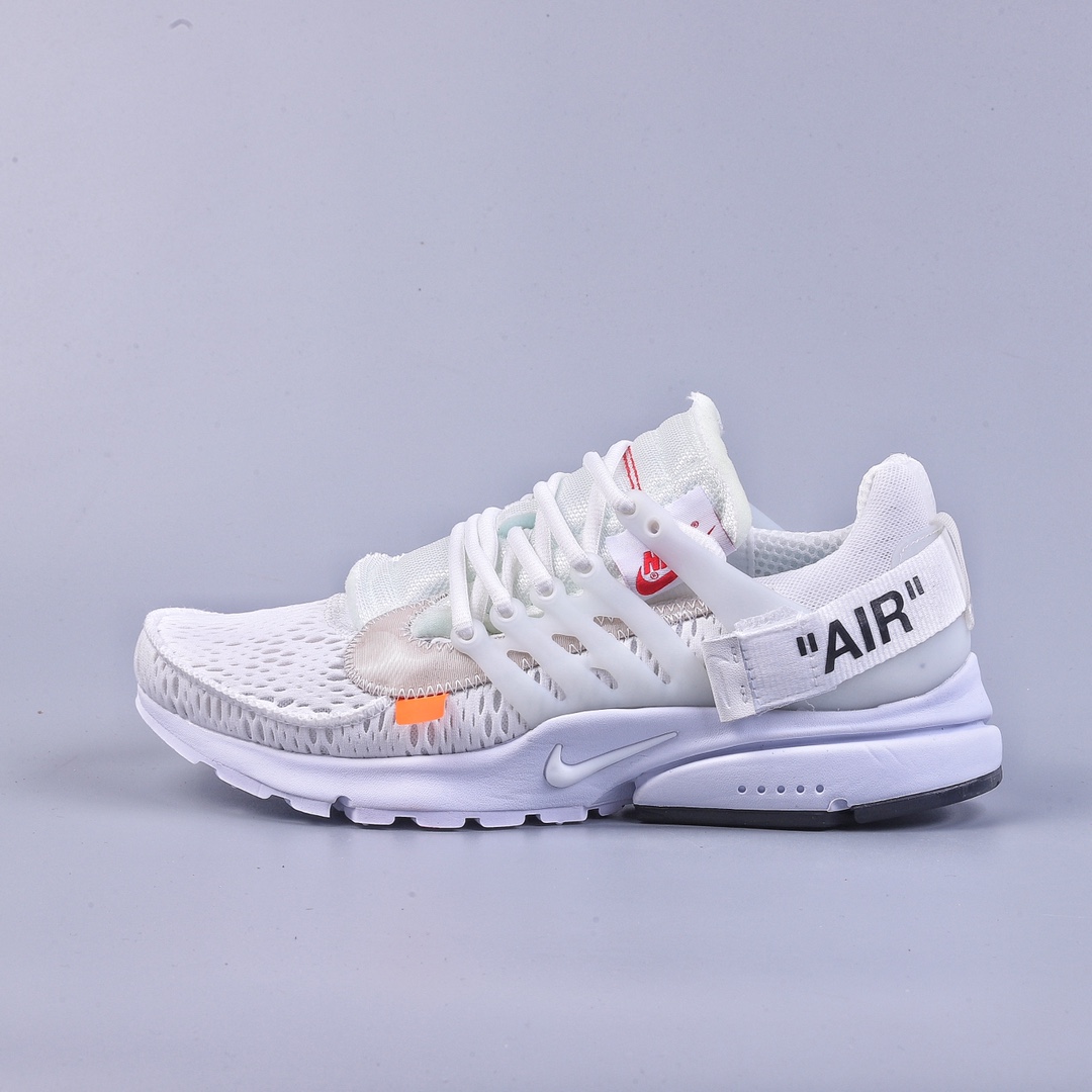 Off-White x Nike Air Presto 一代耐克王休闲运动百搭慢跑鞋 采用原厂档案的私模大底 内置真气垫脚感 全方位打造真材实料 采用原厂纸板开模 版型完美与ZP一致 采用原厂档案的私模大底 带荧光 原装TUP真皮贴合 原装级性价比至高 细节规整！ 原盒包装 配原装防盗扣！ 官方货号：AA3830 100 尺码：40 40.5 41 42 42.5 43 44 44.5 45