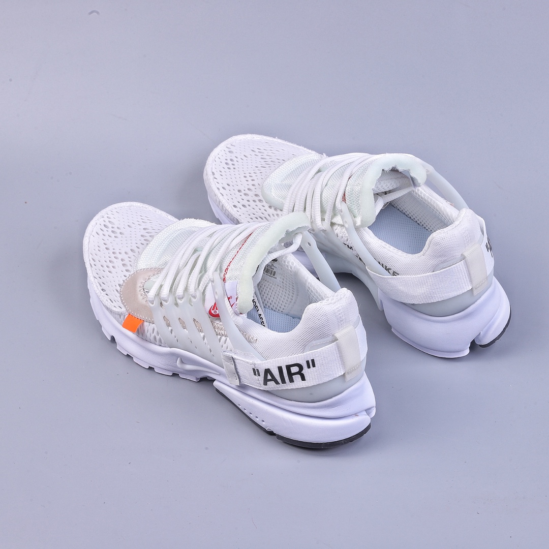 Off-White x Nike Air Presto 一代耐克王休闲运动百搭慢跑鞋 采用原厂档案的私模大底 内置真气垫脚感 全方位打造真材实料 采用原厂纸板开模 版型完美与ZP一致 采用原厂档案的私模大底 带荧光 原装TUP真皮贴合 原装级性价比至高 细节规整！ 原盒包装 配原装防盗扣！ 官方货号：AA3830 100 尺码：40 40.5 41 42 42.5 43 44 44.5 45