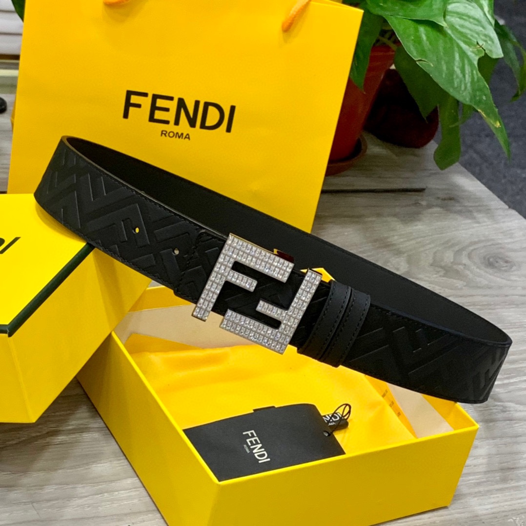 FENDl芬迪宽40MM双面原版小牛