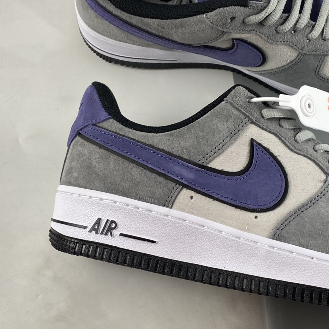 P240 Nike Air Force 1'07 Low 灰紫勾麂皮 空军一号低帮休闲板鞋 HH9636-056