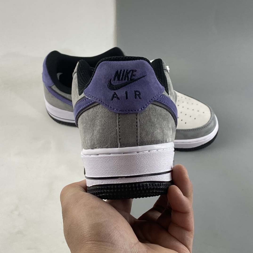 P240 Nike Air Force 1'07 Low 灰紫勾麂皮 空军一号低帮休闲板鞋 HH9636-056