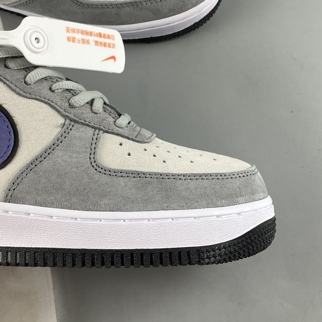 P240 Nike Air Force 1'07 Low 灰紫勾麂皮 空军一号低帮休闲板鞋 HH9636-056