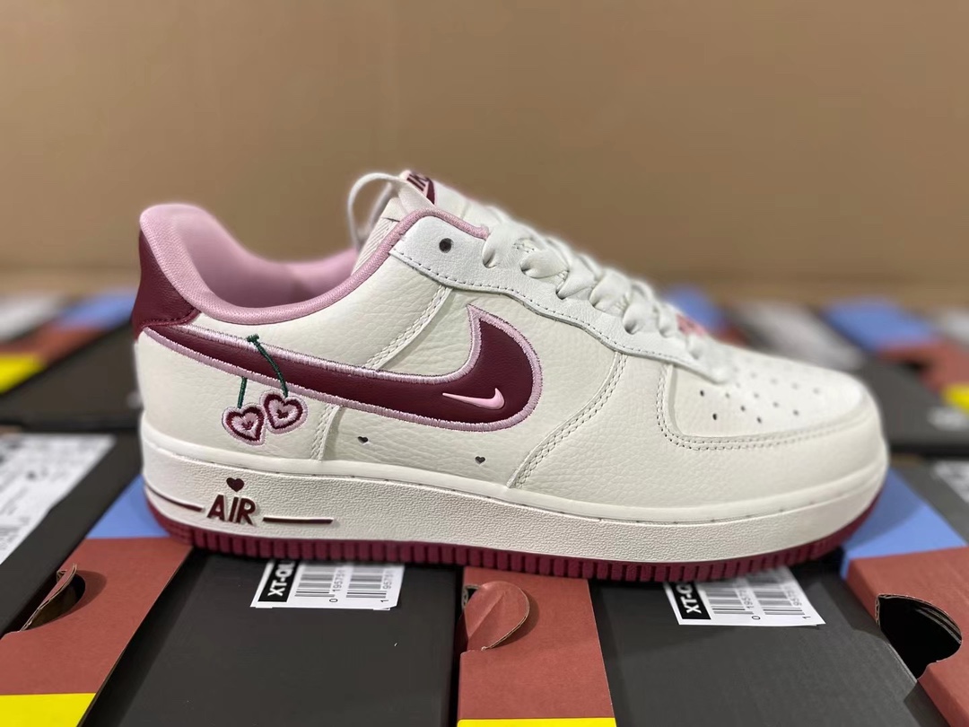 Top-grain cherry Valentine's Day Air Force 1 shipping 36-45