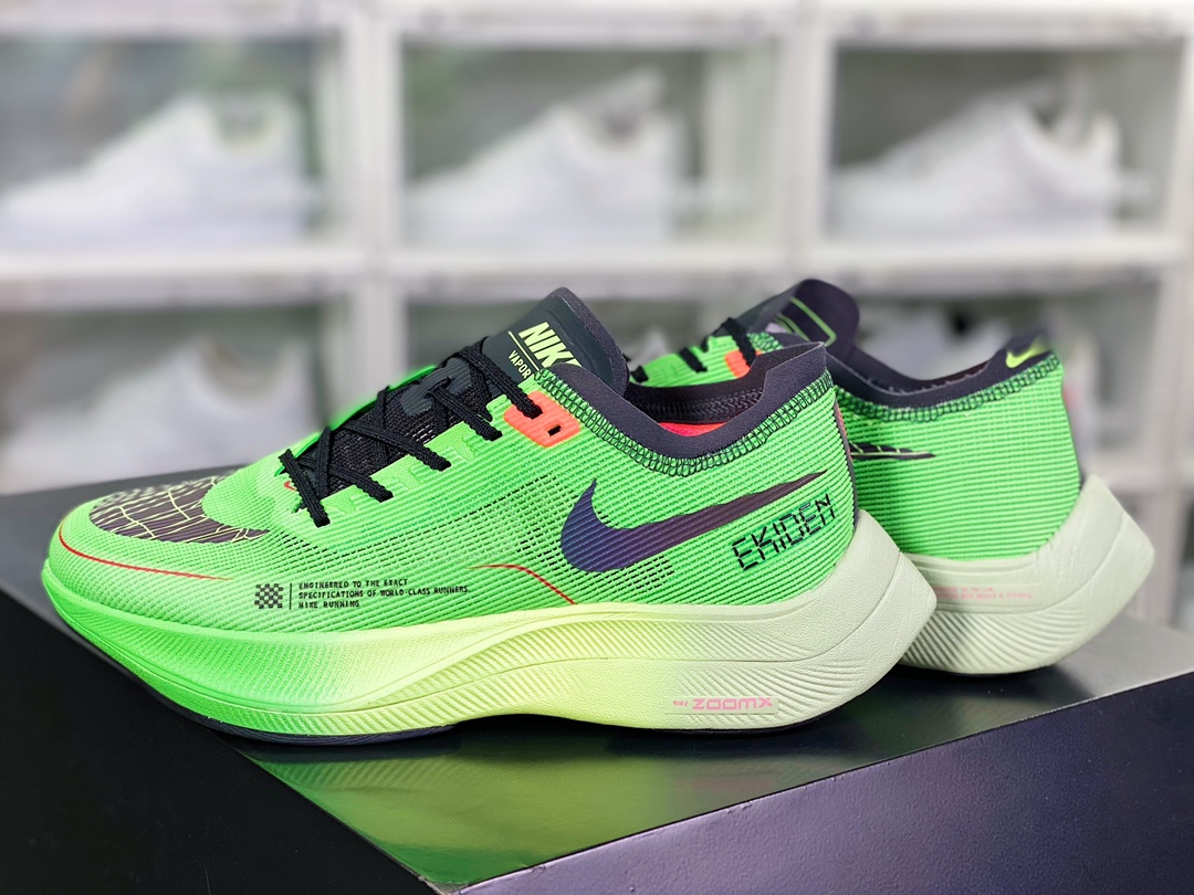 240 ZoomX Vaporfly NEXT% 2”Coconut Milk Ghost Green”破2系列马拉松慢跑鞋“网纱荧光绿黑”DZ4779-304