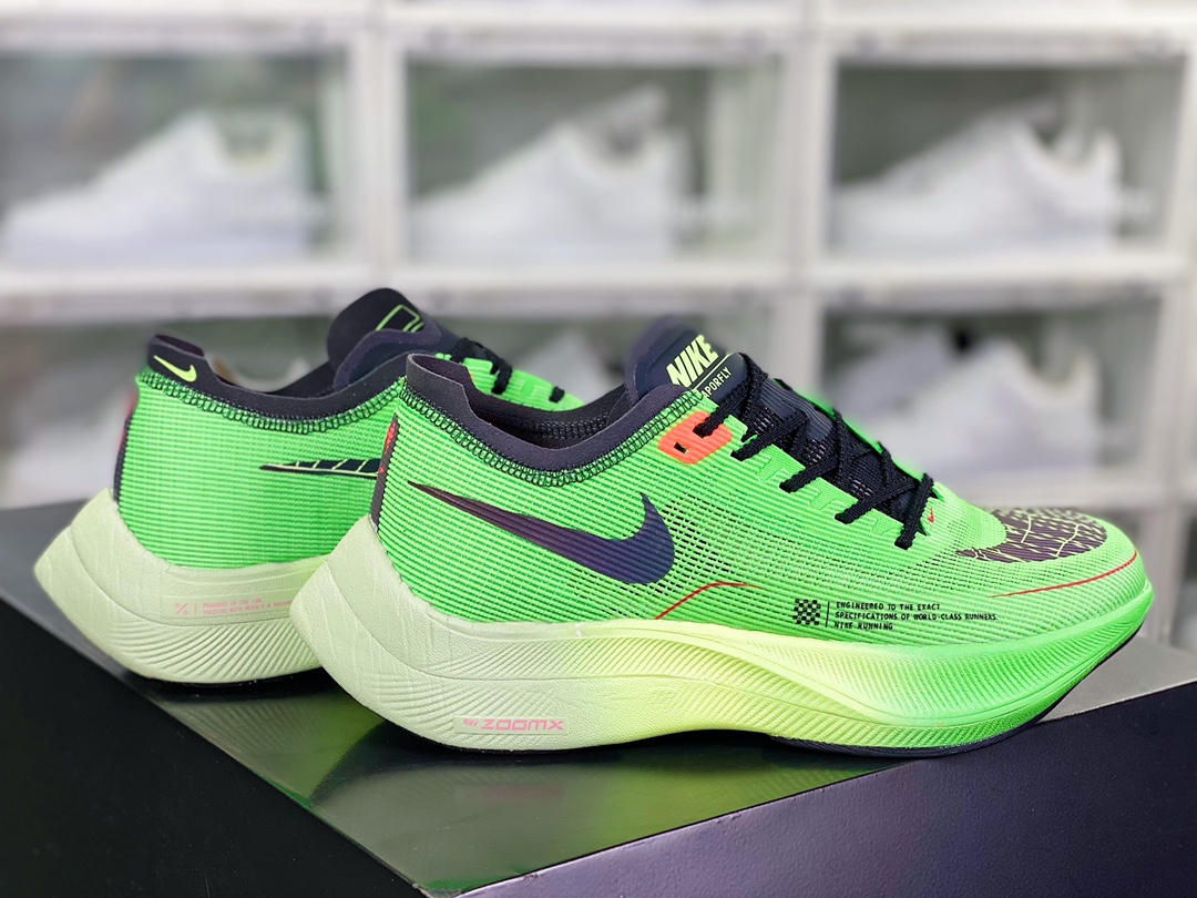 240 ZoomX Vaporfly NEXT% 2”Coconut Milk Ghost Green”破2系列马拉松慢跑鞋“网纱荧光绿黑”DZ4779-304