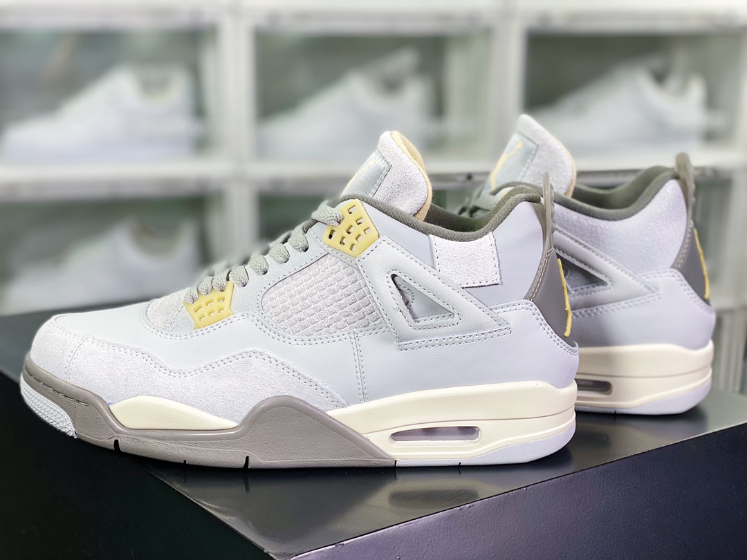 300 Air Jordan 4 Retro SE Craft”Photon Dust”AJ4代中帮篮球鞋“灰绿灰兔子”DV3742-021