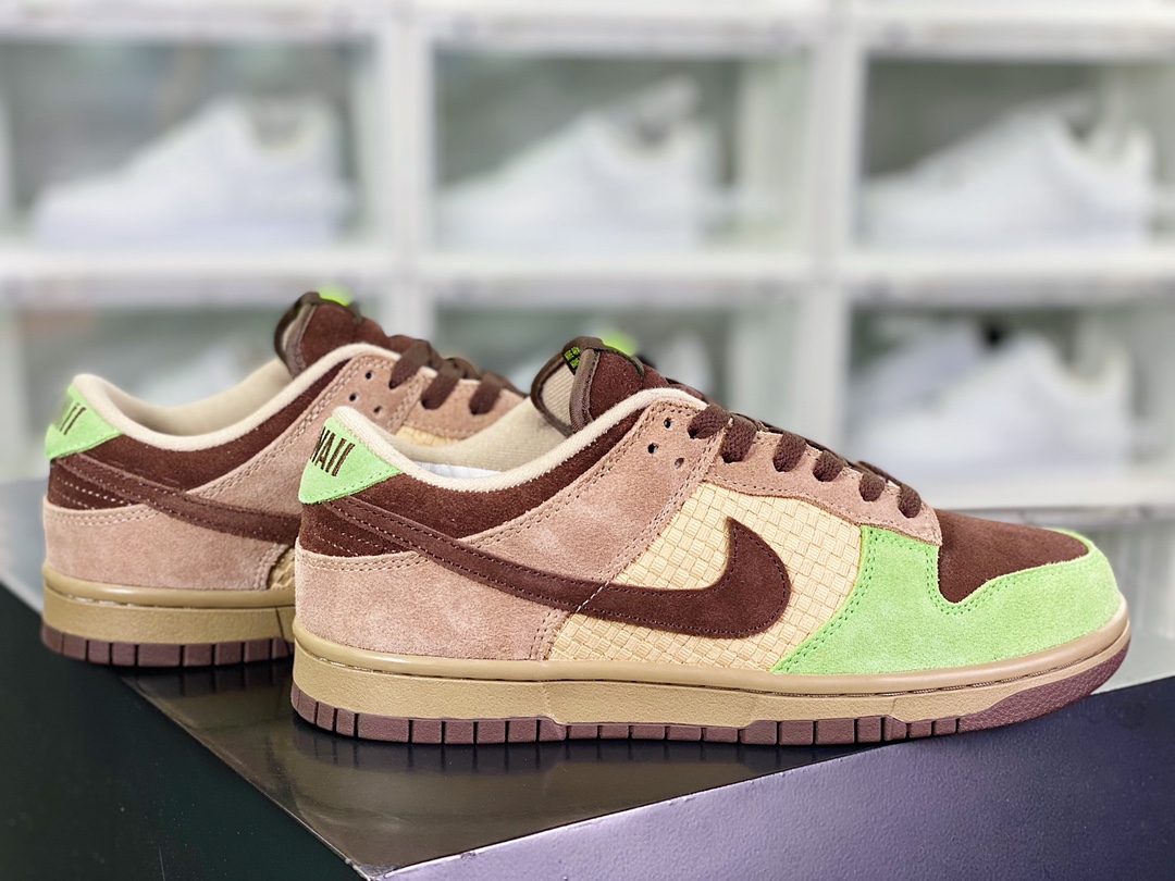280 Kickshawaii x 【Nike】 SB Dunk Low”Aloha”扣篮系板鞋“夏威夷绿棕卡其”310661-221