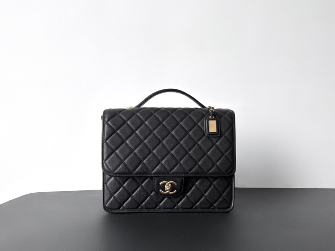 Chanel Black Quilted Leather Backpack 31.5cm,Top Handle,Timeless Design 1 Chanel Black Quilted Leather Backpack 31.5cm,Top Handle,Timeless Design
